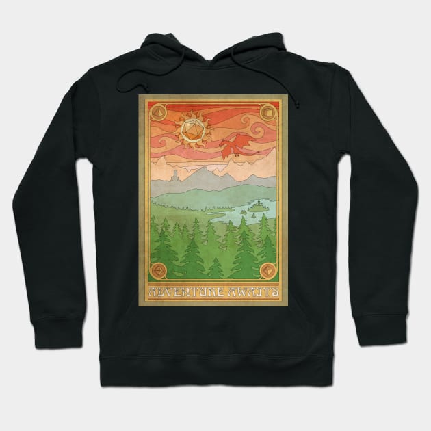 Adventure Awaits Hoodie by Natural 20 Shirts